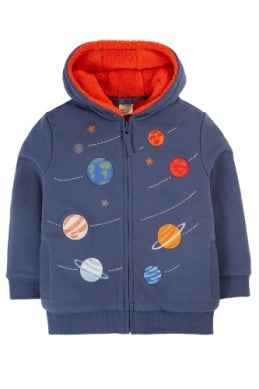 Jacke mit Fleece-Futter und Planeten Applikation von Frugi